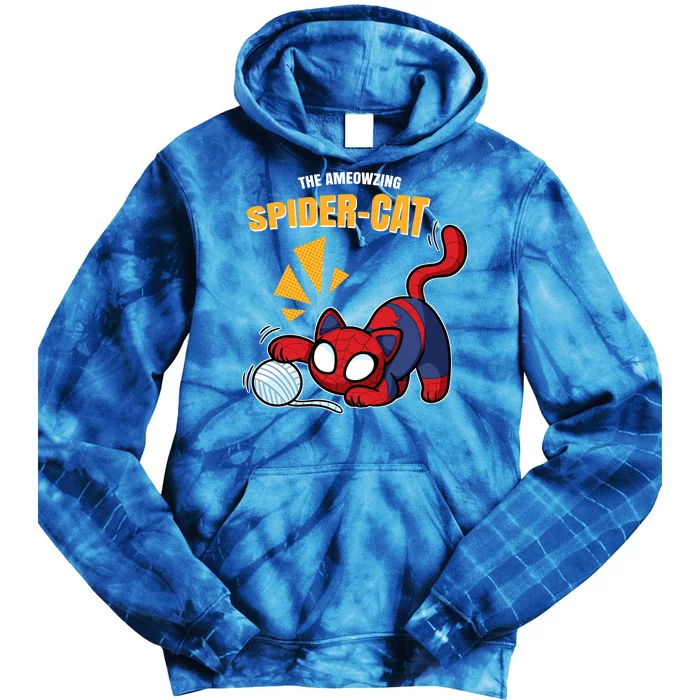 Spider Funny Amazing Spider Cat Meme Tie Dye Hoodie