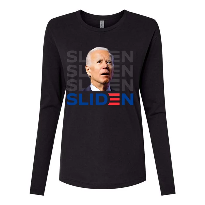 SLIDEN Funny Anti Joe Biden President Womens Cotton Relaxed Long Sleeve T-Shirt