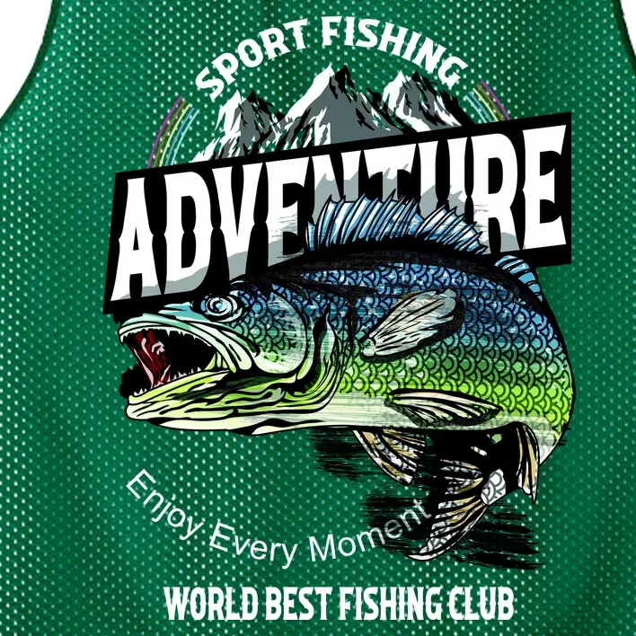 Sport Fishing Adventure Mesh Reversible Basketball Jersey Tank