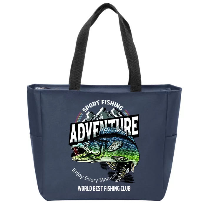 Sport Fishing Adventure Zip Tote Bag