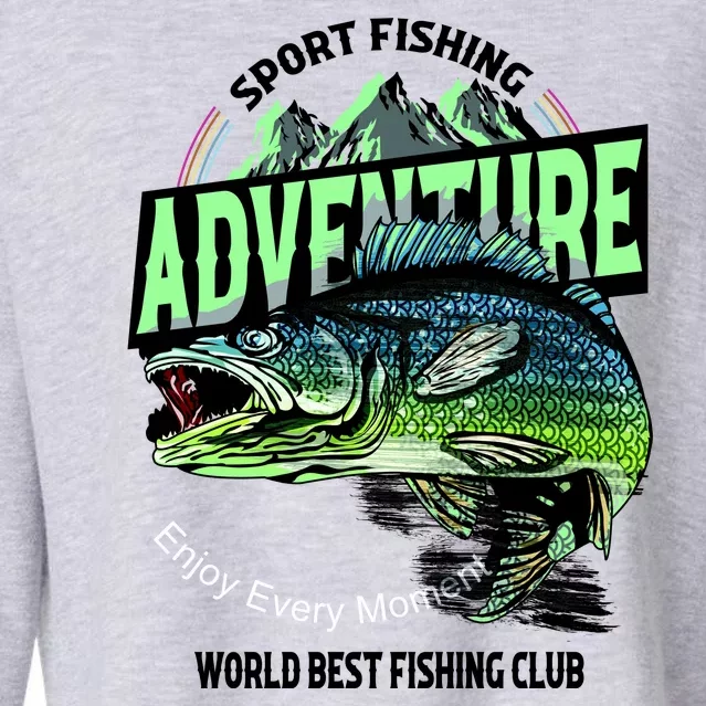 Sport Fishing Adventure Cropped Pullover Crew