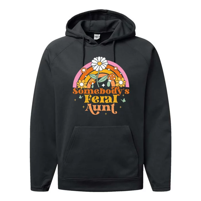 Somebody's Feral Aunt Performance Fleece Hoodie