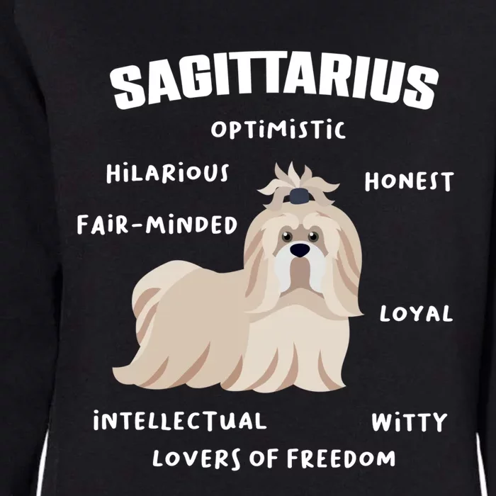 Sagittarius Facts Animal Shih Tzu Horoscope Zodiac Sign Gift Womens California Wash Sweatshirt