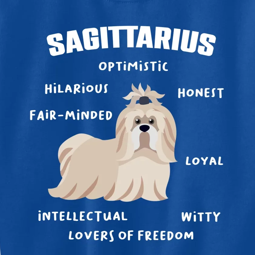 Sagittarius Facts Animal Shih Tzu Horoscope Zodiac Sign Gift Kids Sweatshirt