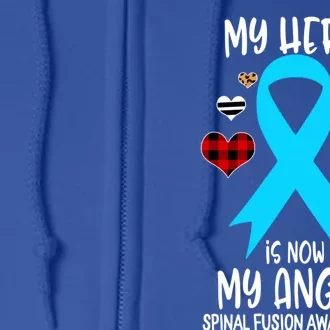 Spinal Fusion Awareness Remembrance Hero Is Now My Angel Gift Full Zip Hoodie