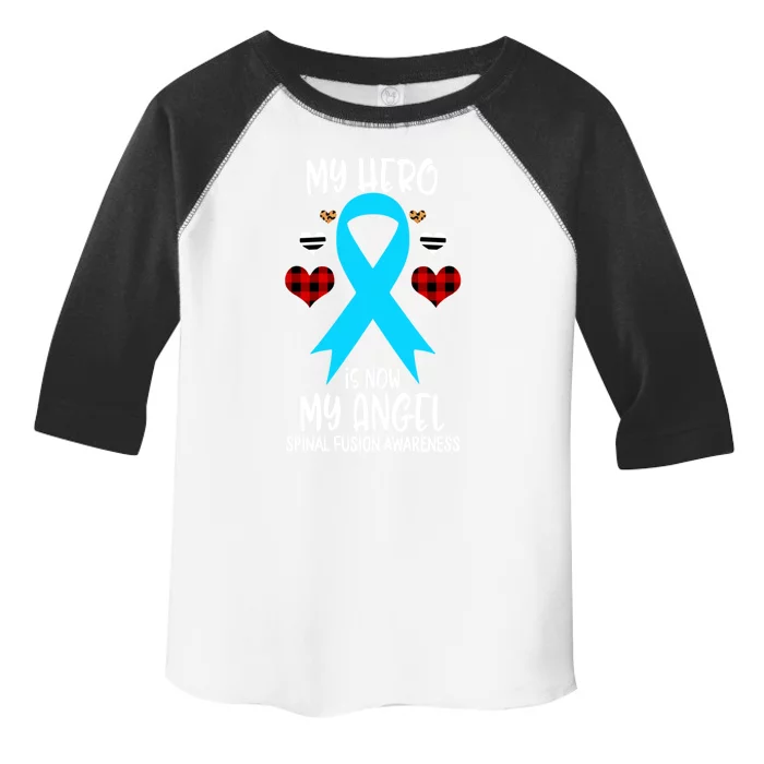 Spinal Fusion Awareness Remembrance Hero Is Now My Angel Gift Toddler Fine Jersey T-Shirt