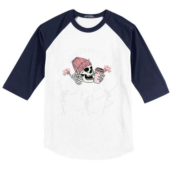 SomebodyS Feral Aunt Aunt Halloween Skeleton MotherS Day Baseball Sleeve Shirt