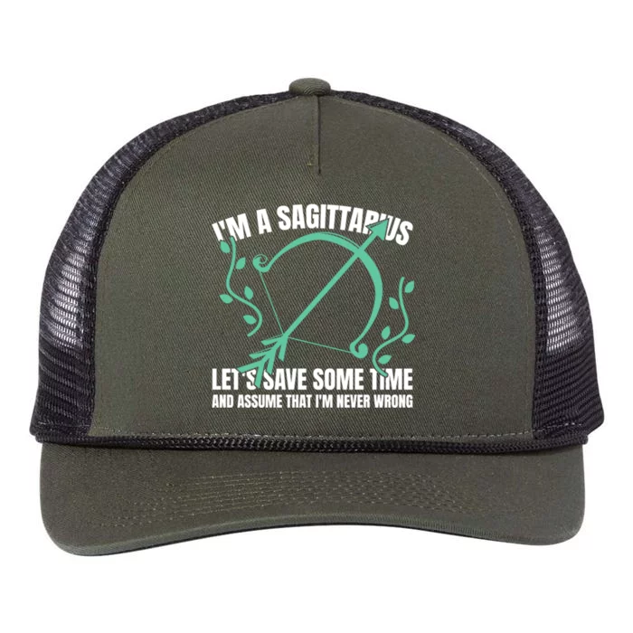 Sagittarius Facts Astrology Quote November December Birthday Funny Gift Retro Rope Trucker Hat Cap