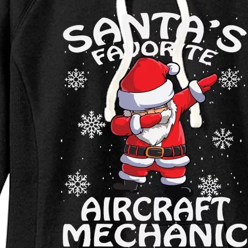 Santas Favorite Aircraft Mechanic Christmas Women's Fleece Hoodie