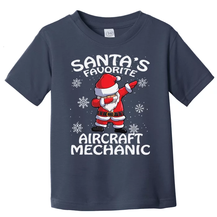 Santas Favorite Aircraft Mechanic Christmas Toddler T-Shirt