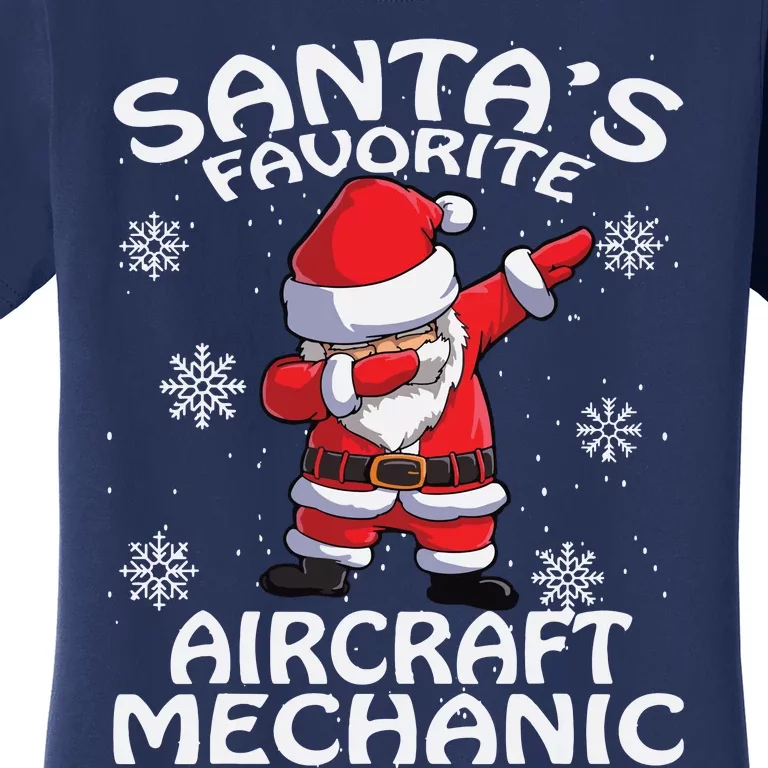 Santas Favorite Aircraft Mechanic Christmas Women's T-Shirt