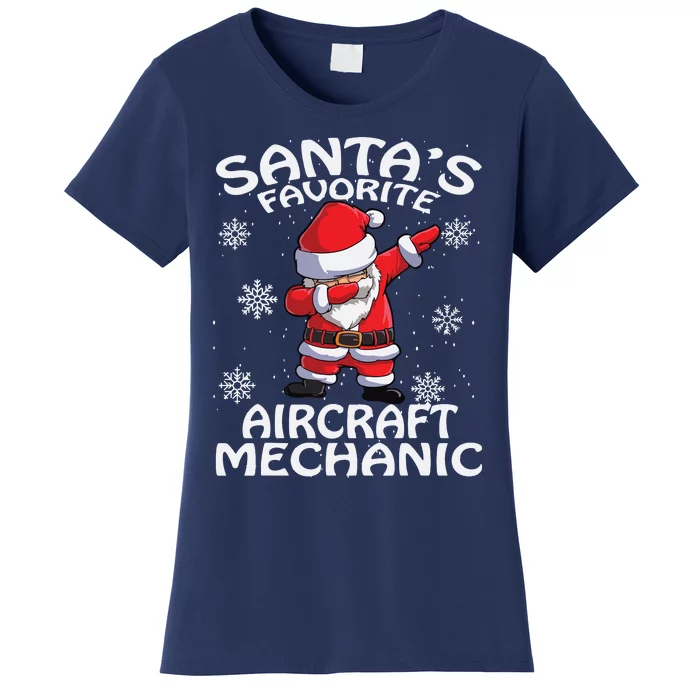 Santas Favorite Aircraft Mechanic Christmas Women's T-Shirt