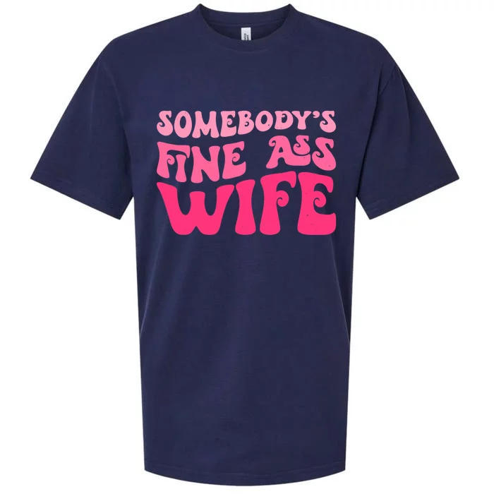 Somebodys Fine Ass Wife Funny Mom Saying Cute Mom Sueded Cloud Jersey T-Shirt