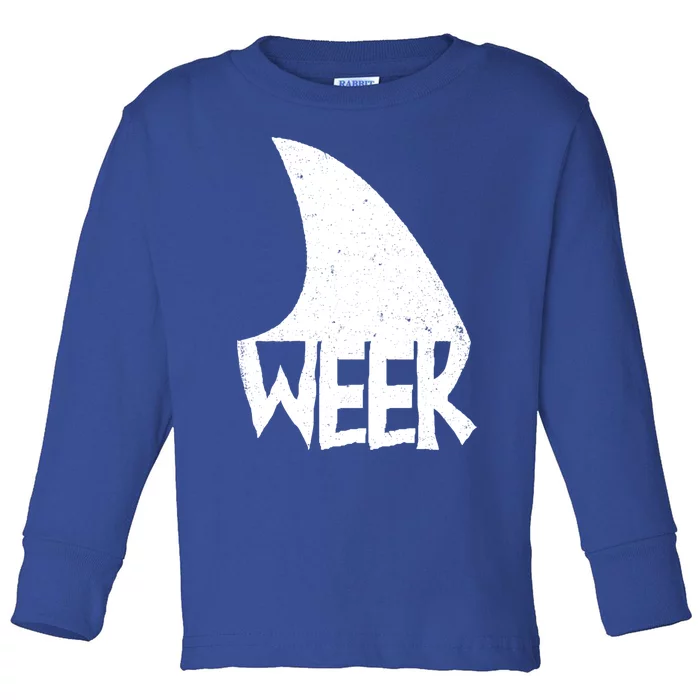 Shark Fin Art Simple Week 2024 Design For Ocean Sharks Lover Gift Toddler Long Sleeve Shirt