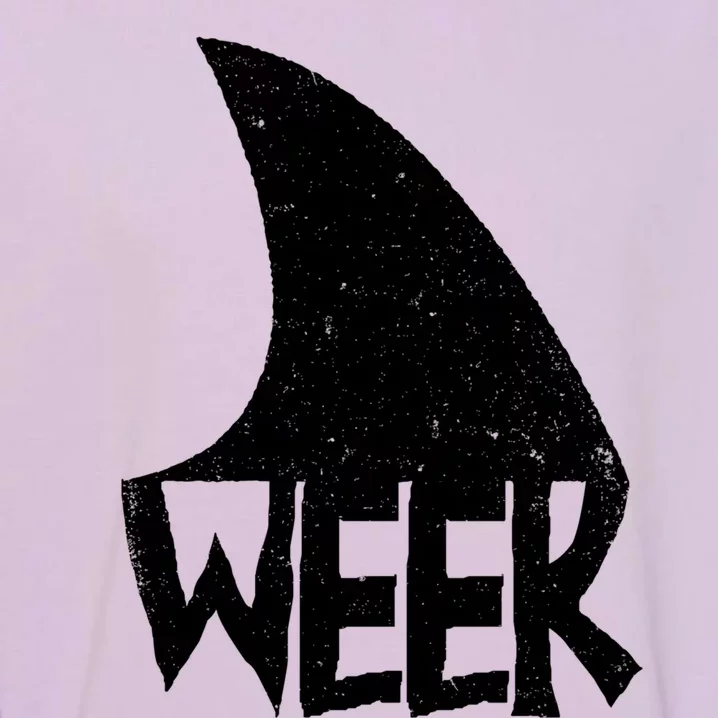 Shark Fin Art Simple Week 2024 Design For Ocean Sharks Lover Gift Garment-Dyed Sweatshirt