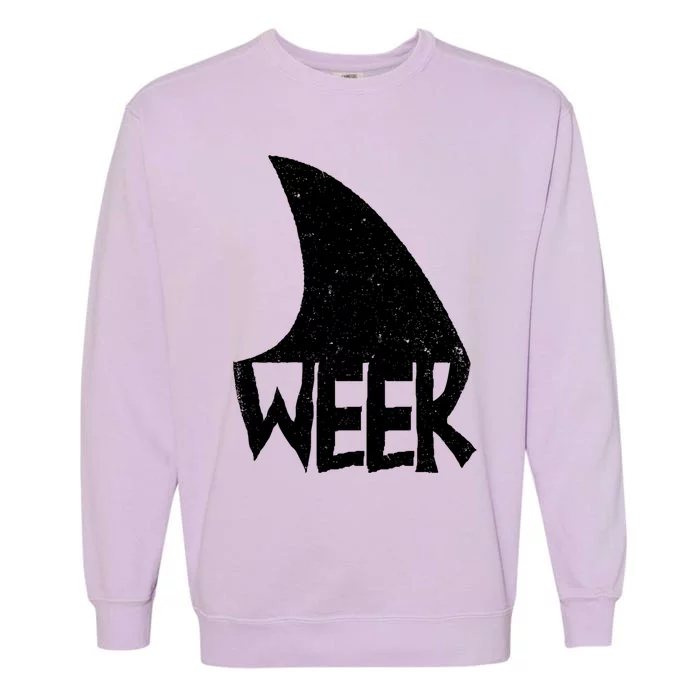 Shark Fin Art Simple Week 2024 Design For Ocean Sharks Lover Gift Garment-Dyed Sweatshirt