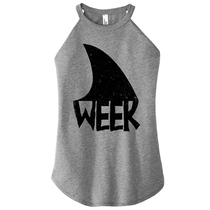 Shark Fin Art Simple Week 2024 Design For Ocean Sharks Lover Gift Women’s Perfect Tri Rocker Tank