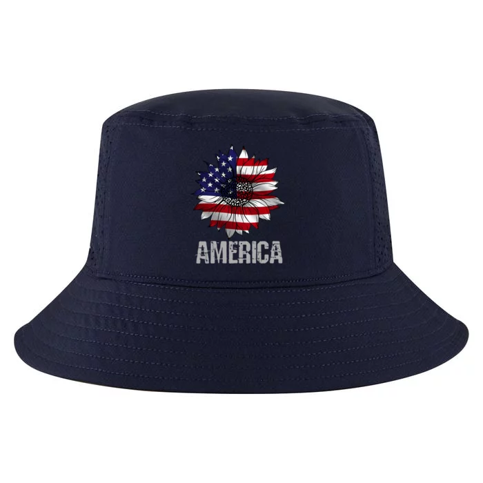 Sunflower Flower America Funny Gift Cool Comfort Performance Bucket Hat