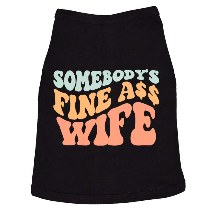 Somebodys Fine Ass Wife Retro Wavy Groovy Vintage Doggie Tank