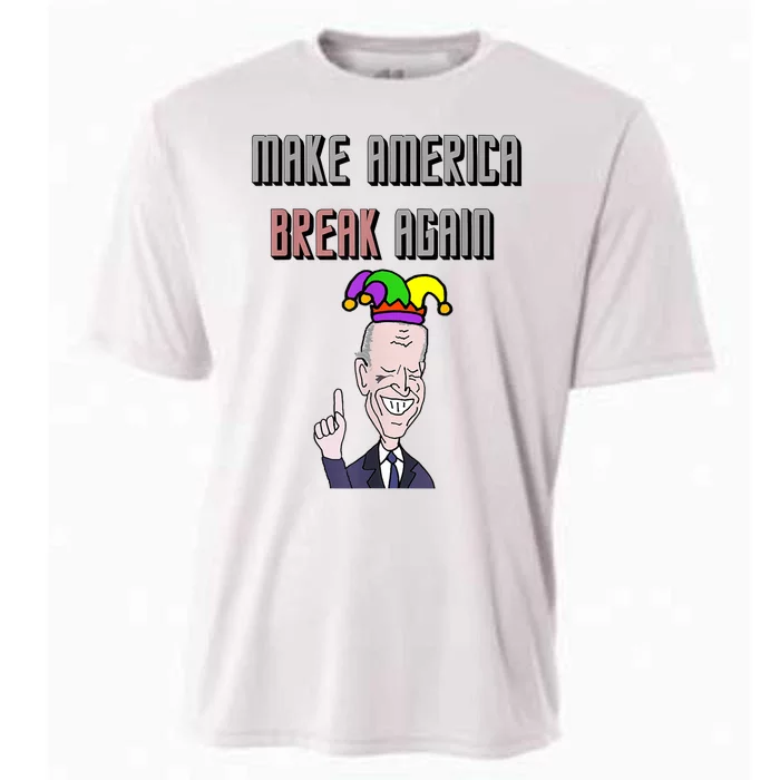 Socialdudtees Funny Anti Joe Biden Make America Break Again Cooling Performance Crew T-Shirt