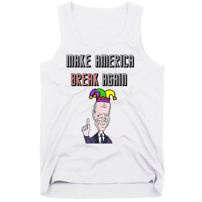 Socialdudtees Funny Anti Joe Biden Make America Break Again Tank Top