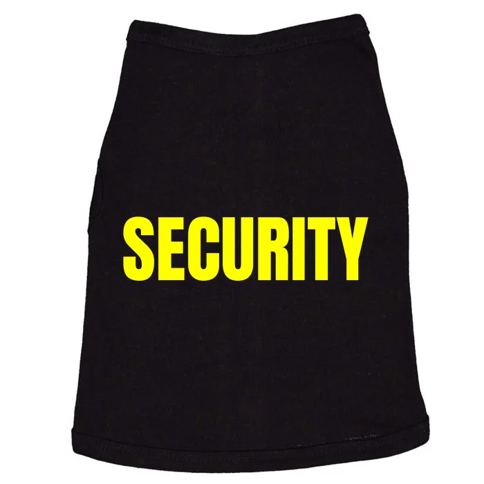 Security Front And Back Print Staff Event Uniform Bouncer Front & Back Doggie Tank