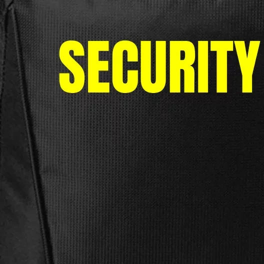 Security Front And Back Print Staff Event Uniform Bouncer Front & Back City Backpack