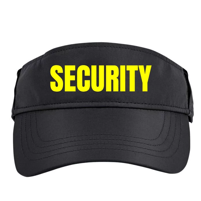 Security Front And Back Print Staff Event Uniform Bouncer Front & Back Adult Drive Performance Visor