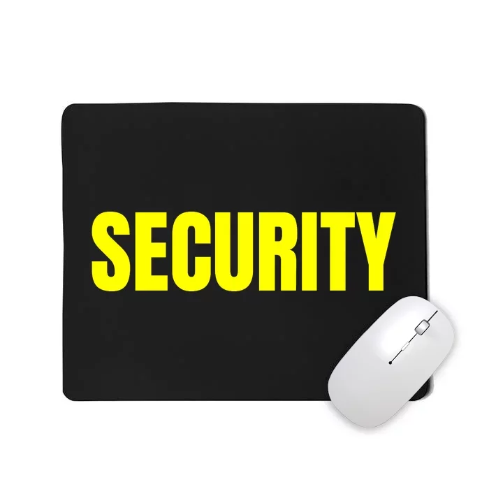 Security Front And Back Print Staff Event Uniform Bouncer Front & Back Mousepad