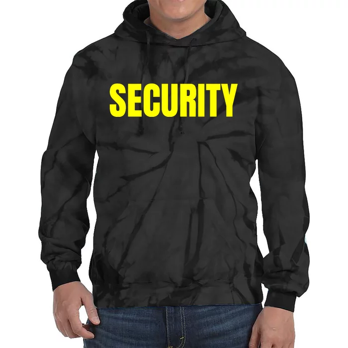 Security Front And Back Print Staff Event Uniform Bouncer Front & Back Tie Dye Hoodie