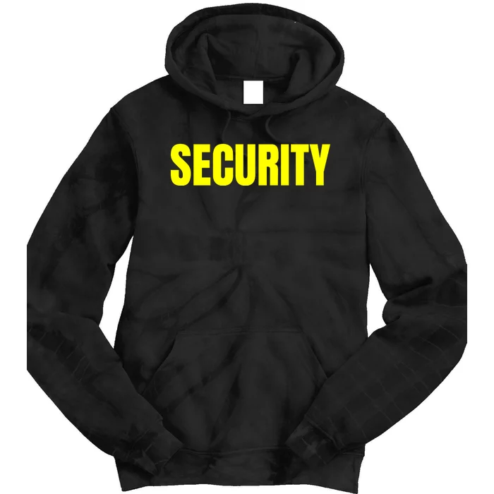 Security Front And Back Print Staff Event Uniform Bouncer Front & Back Tie Dye Hoodie