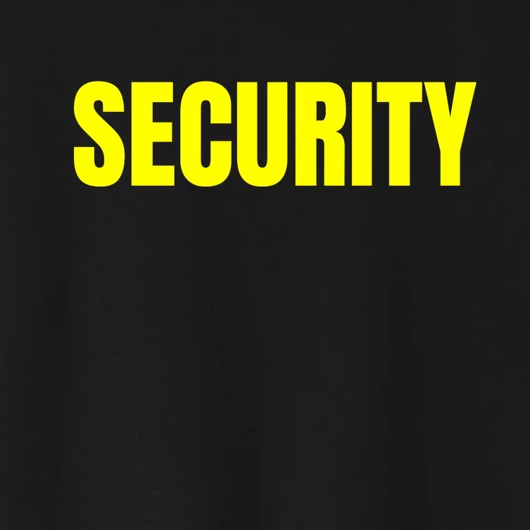 Security Front And Back Print Staff Event Uniform Bouncer Front & Back Women's Crop Top Tee