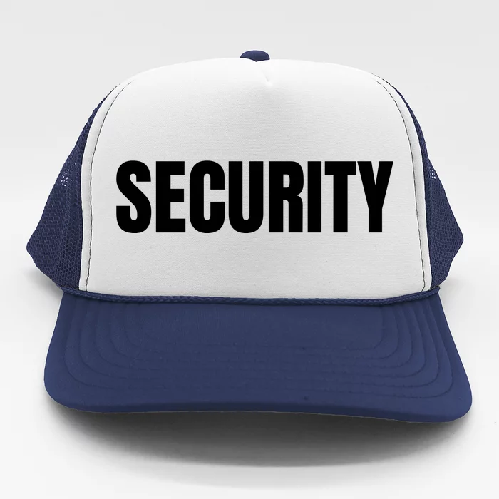 Security Front And Back Print Staff Event Uniform Bouncer Front & Back Trucker Hat