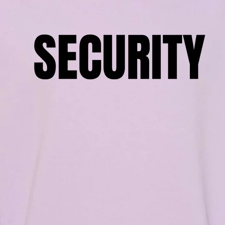 Security Front And Back Print Staff Event Uniform Bouncer Front & Back Garment-Dyed Sweatshirt