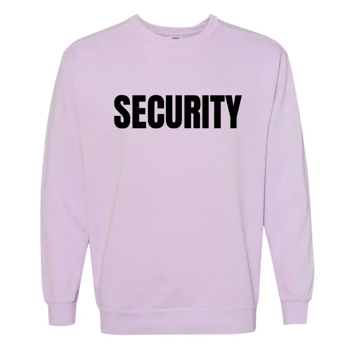 Security Front And Back Print Staff Event Uniform Bouncer Front & Back Garment-Dyed Sweatshirt