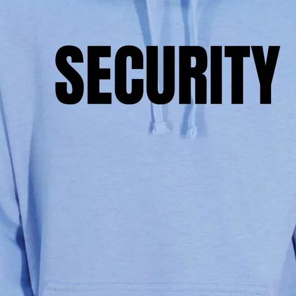 Security Front And Back Print Staff Event Uniform Bouncer Front & Back Unisex Surf Hoodie