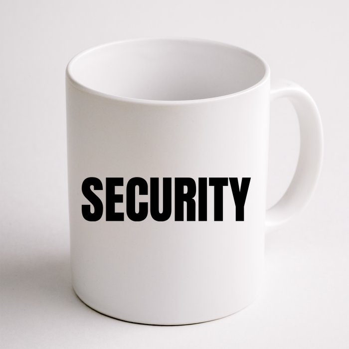 Security Front And Back Print Staff Event Uniform Bouncer Front & Back Coffee Mug