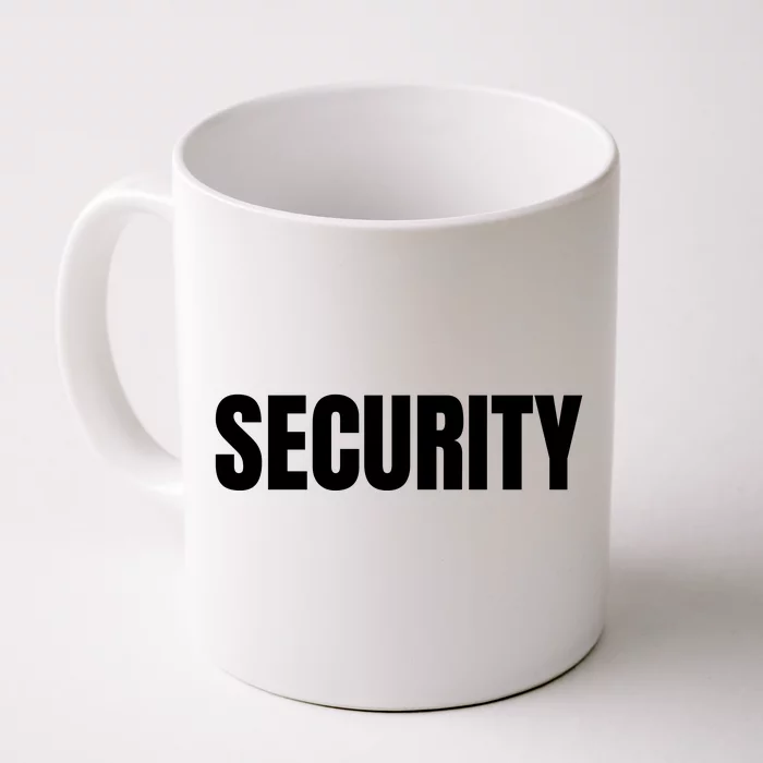 Security Front And Back Print Staff Event Uniform Bouncer Front & Back Coffee Mug