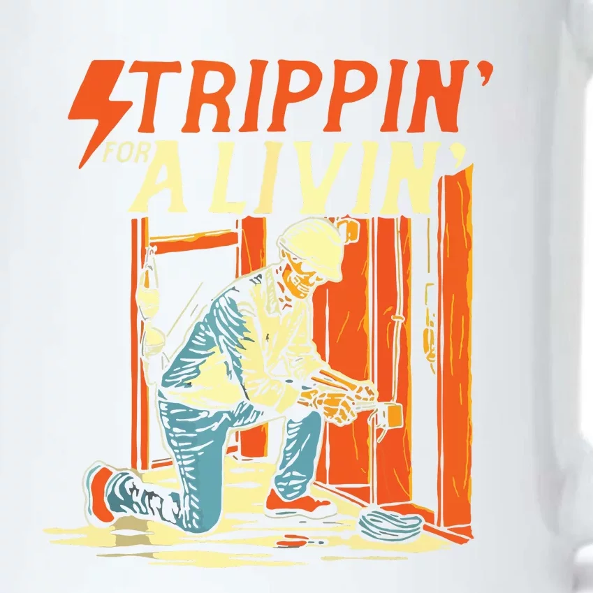 Stripping For A Living Powerline Fathers Day Electricians Tank Top Black Color Changing Mug