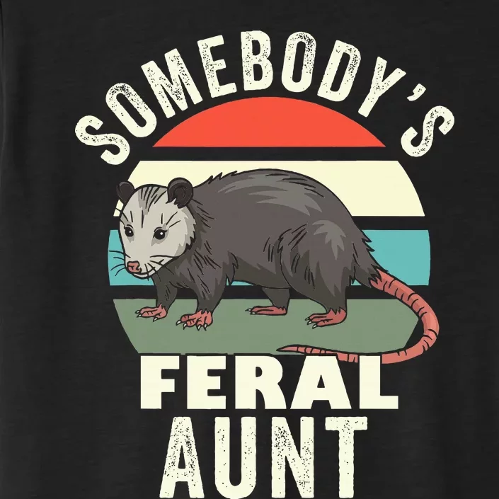 Somebody's Feral Aunt Retro Feral Cat Auntie Animal Cat Mom ChromaSoft Performance T-Shirt