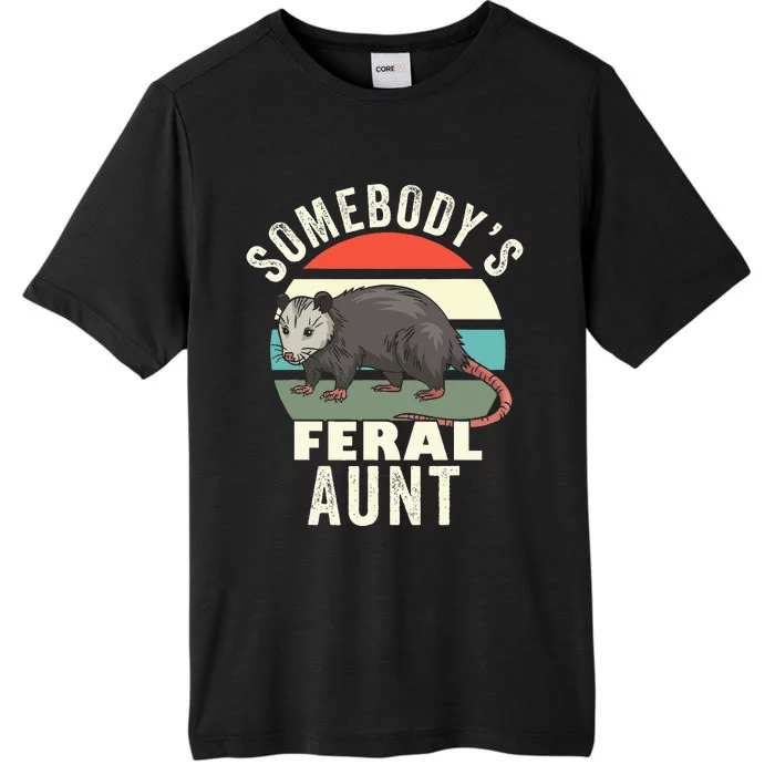 Somebody's Feral Aunt Retro Feral Cat Auntie Animal Cat Mom ChromaSoft Performance T-Shirt