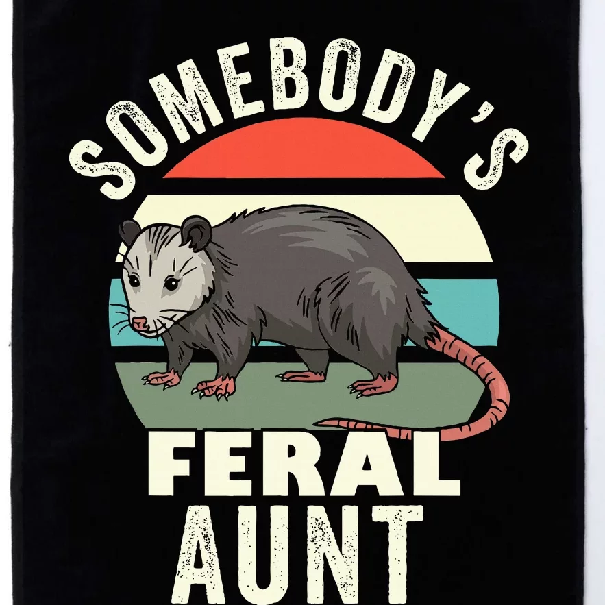 Somebody's Feral Aunt Retro Feral Cat Auntie Animal Cat Mom Platinum Collection Golf Towel