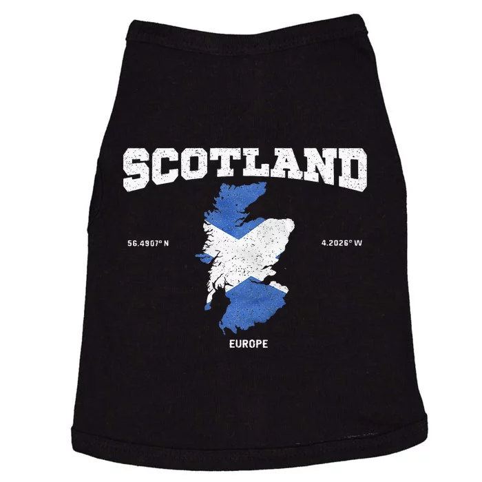 Scottish Flag And Map Scotland Coordinates Doggie Tank