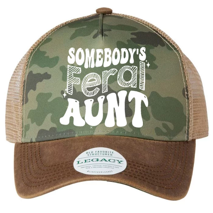 Somebody's Feral Aunt (on back) Legacy Tie Dye Trucker Hat