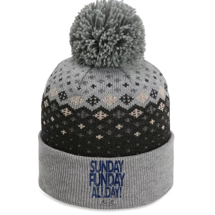 Sunday Funday All Day The Baniff Cuffed Pom Beanie