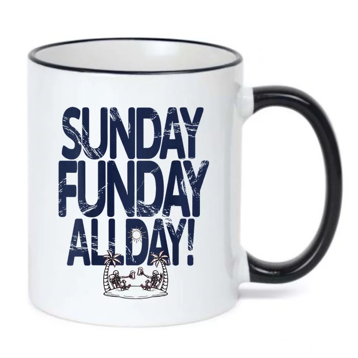 Sunday Funday All Day Black Color Changing Mug