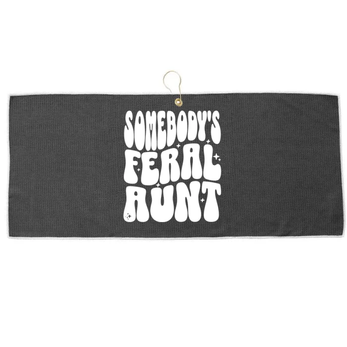 SomebodyS Feral Aunt Large Microfiber Waffle Golf Towel