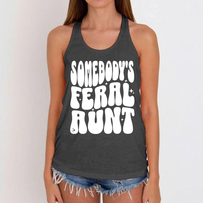 SomebodyS Feral Aunt Women's Knotted Racerback Tank