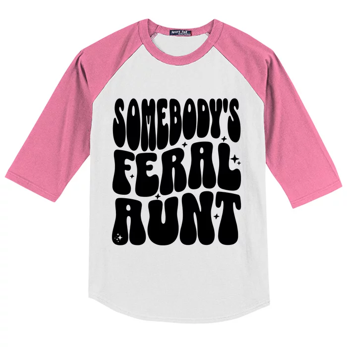 SomebodyS Feral Aunt Kids Colorblock Raglan Jersey