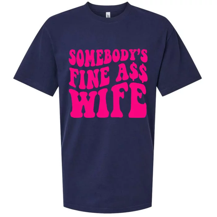 Somebody's Fine As Wife Funny Mama Mom Saying Cute Retro Sueded Cloud Jersey T-Shirt